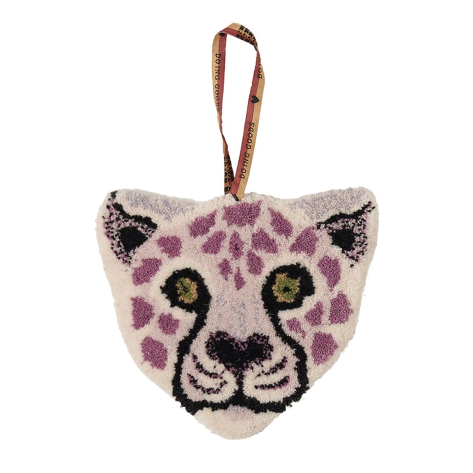 Hanger Lilly Luipaard Lila Wol 21x18cm