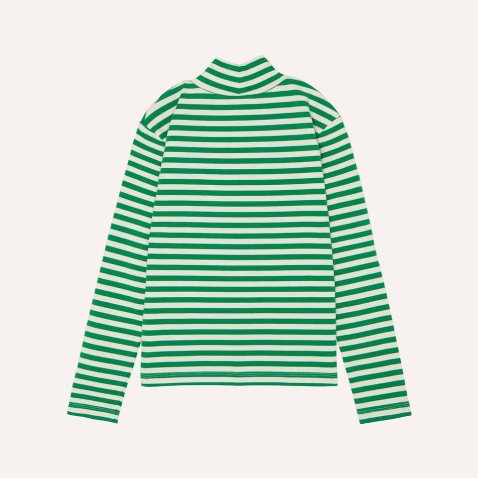 The Campamento Green Stripes Turtle Neck Kids Tshirt