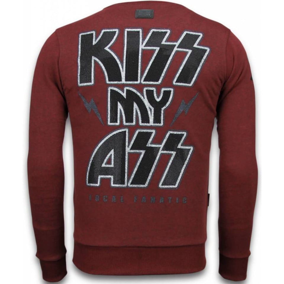 Kiss My Mickey - Rhinestone Sweater - Bordeaux