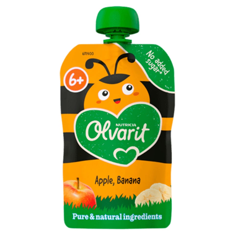 Olvarit 6+mnd Knijpfruit Appel Banaan