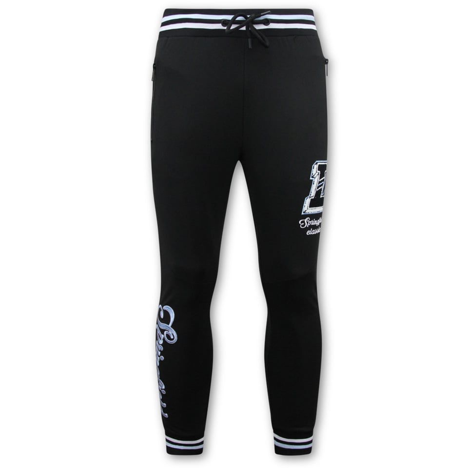 Trainingspak Heren - Joggingpak Heren Volwassenen - 2822 - Zwart /Wit