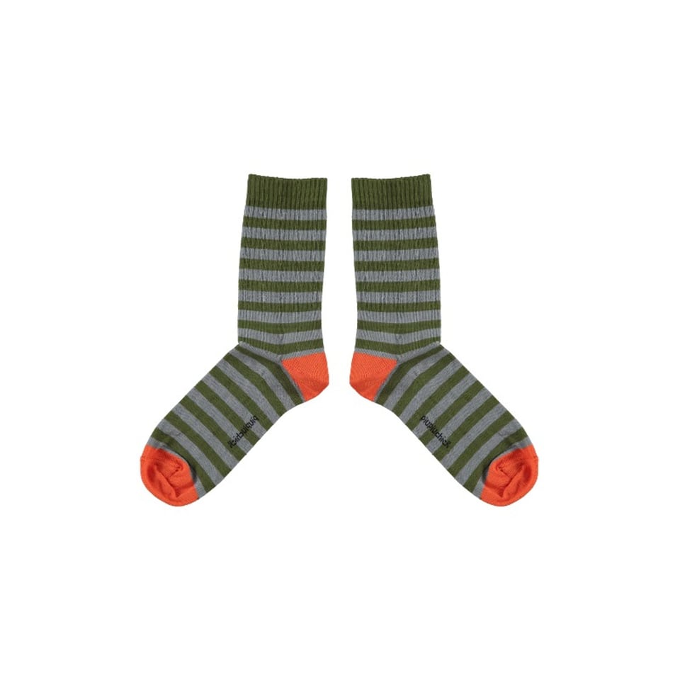 Piupiuchick Socks Green & Blue Stripes