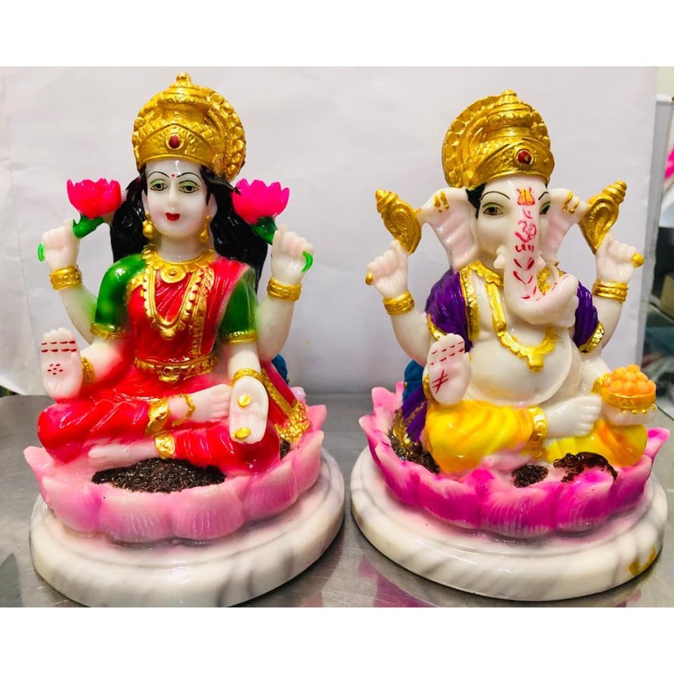 Maa Lakshmi & Ganash Statue