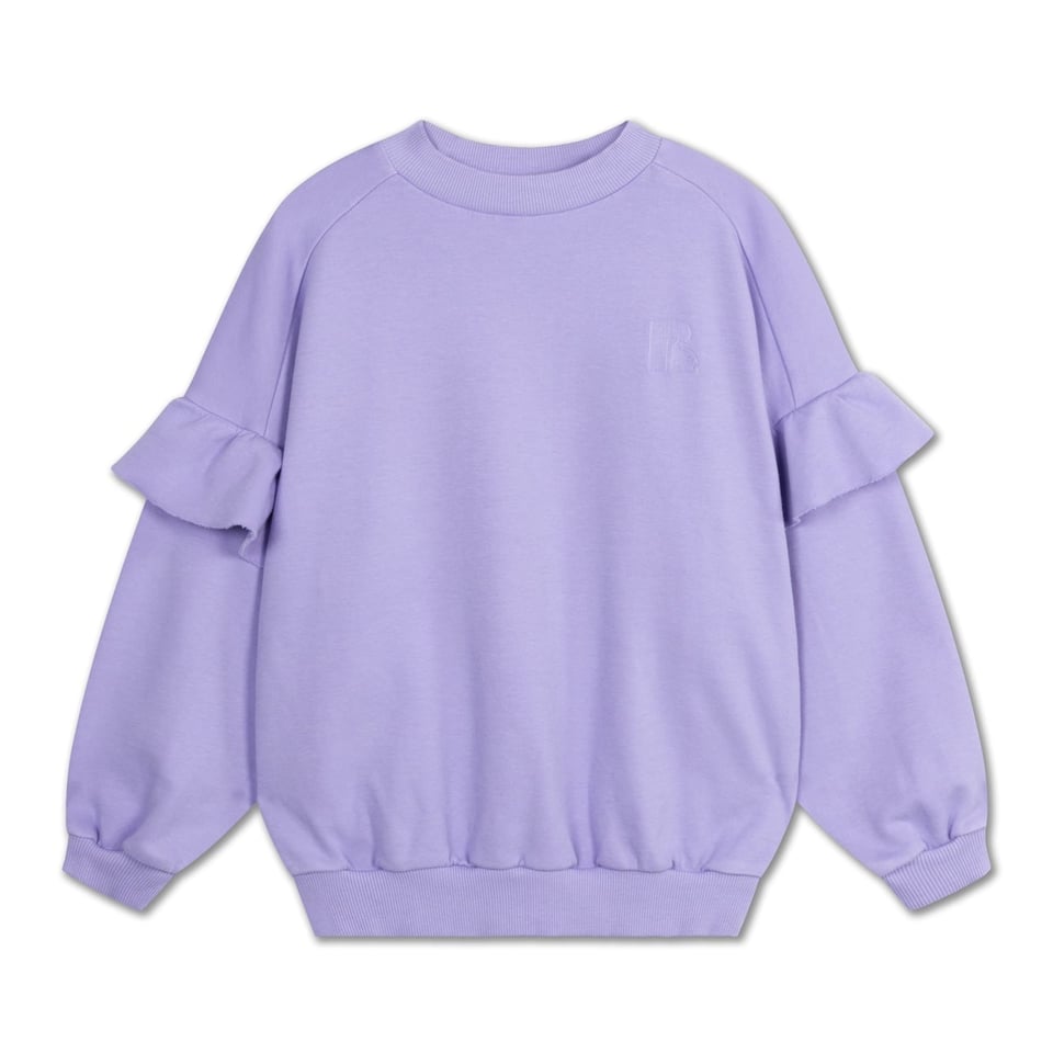 Repose Ams Ruffle Sweater Short Bright Violet