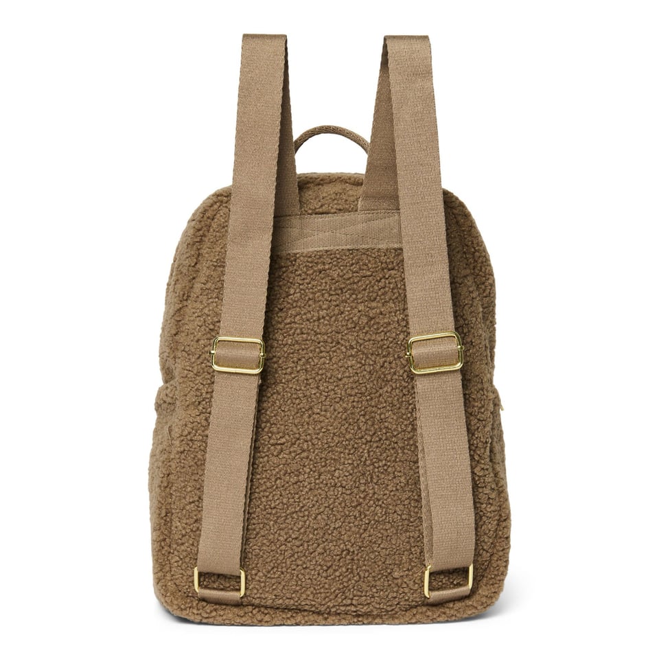 Brown Teddy MIDI Backpack with Front Pocket