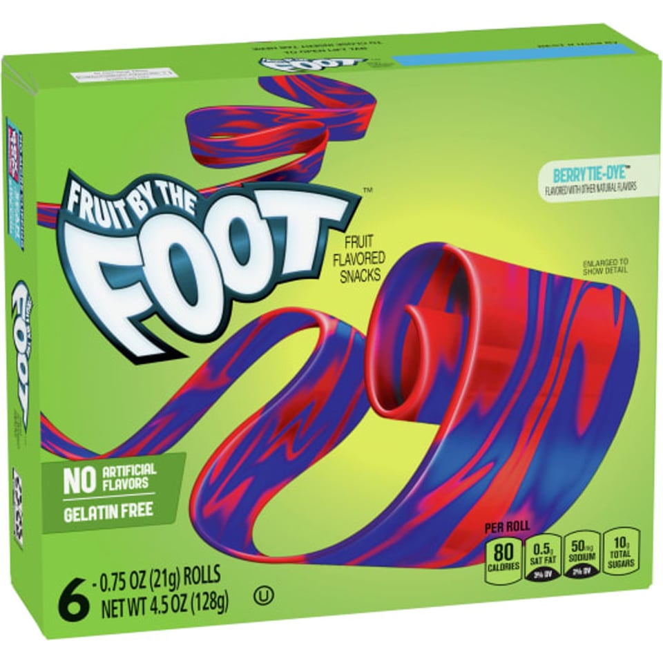 Betty Crocker Fruit By The Foot Berry Tie-Die 128g 6pk