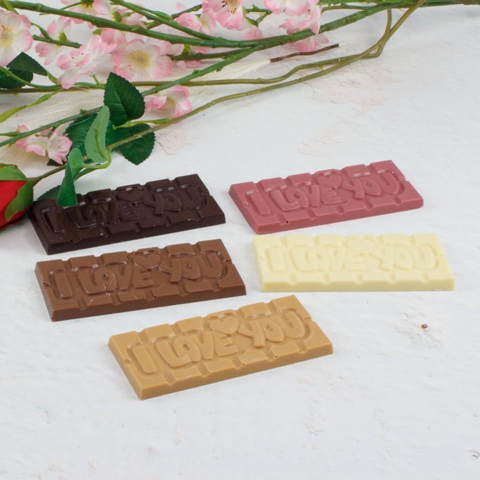 Chocolade Reep - I Love You 50 Gram - Moederdag Cadeau - Melk