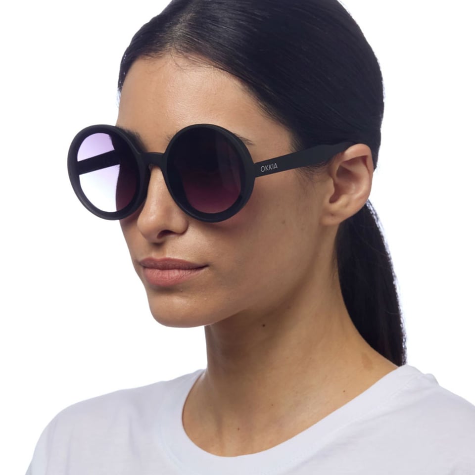 Zonnebril MONICA Round Black OK014-BK