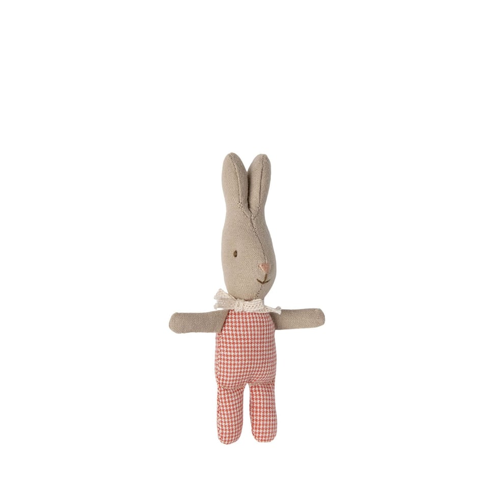 Maileg Rabbit, My - Red Check