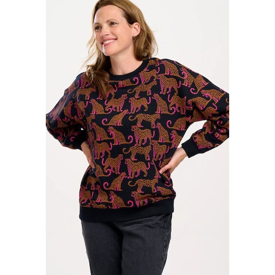 SUGARHILL Eadie Relaxed Sweatershirt Leopard spots