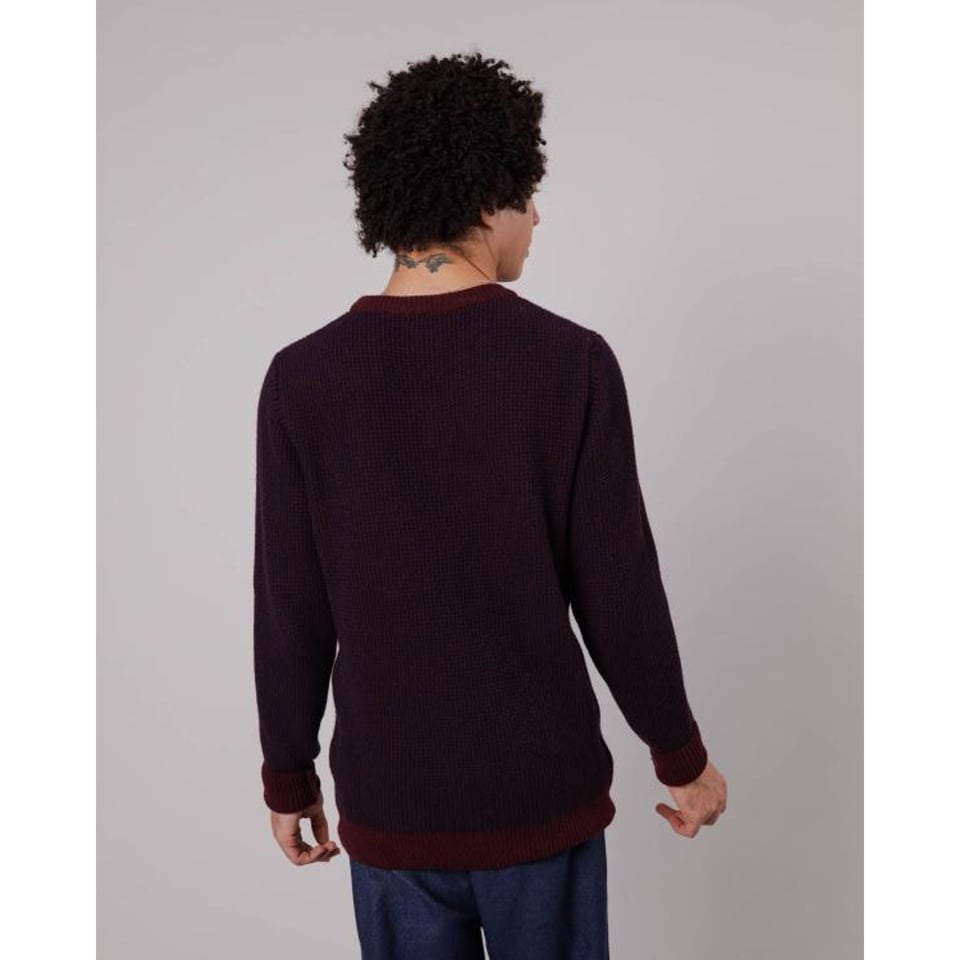 Brava Contrast Sweater Bordeaux