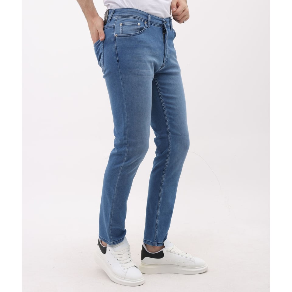 Jeans Heren - Regular Fit - Stretch Broek Heren - MM-R-06 - Blauw