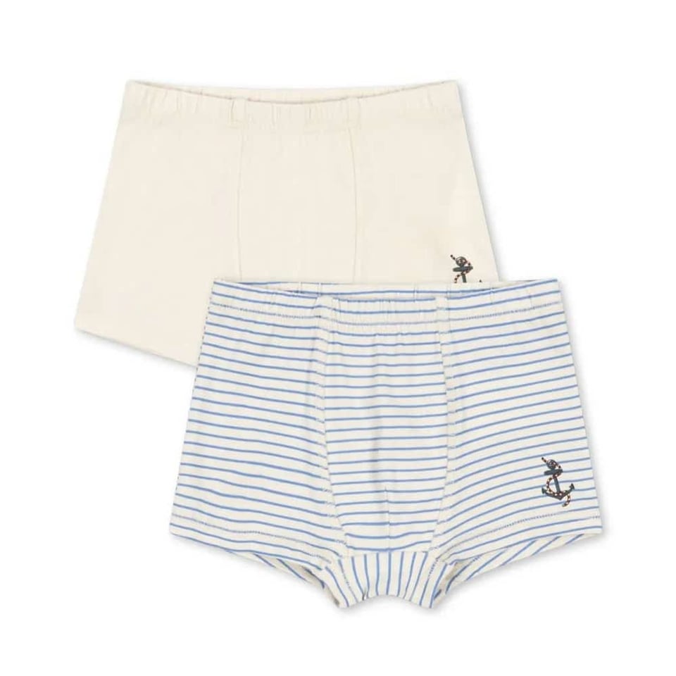 Konges Sløjd Basic 2 Pack Boy Boxers Gots Stripe Provence Mix