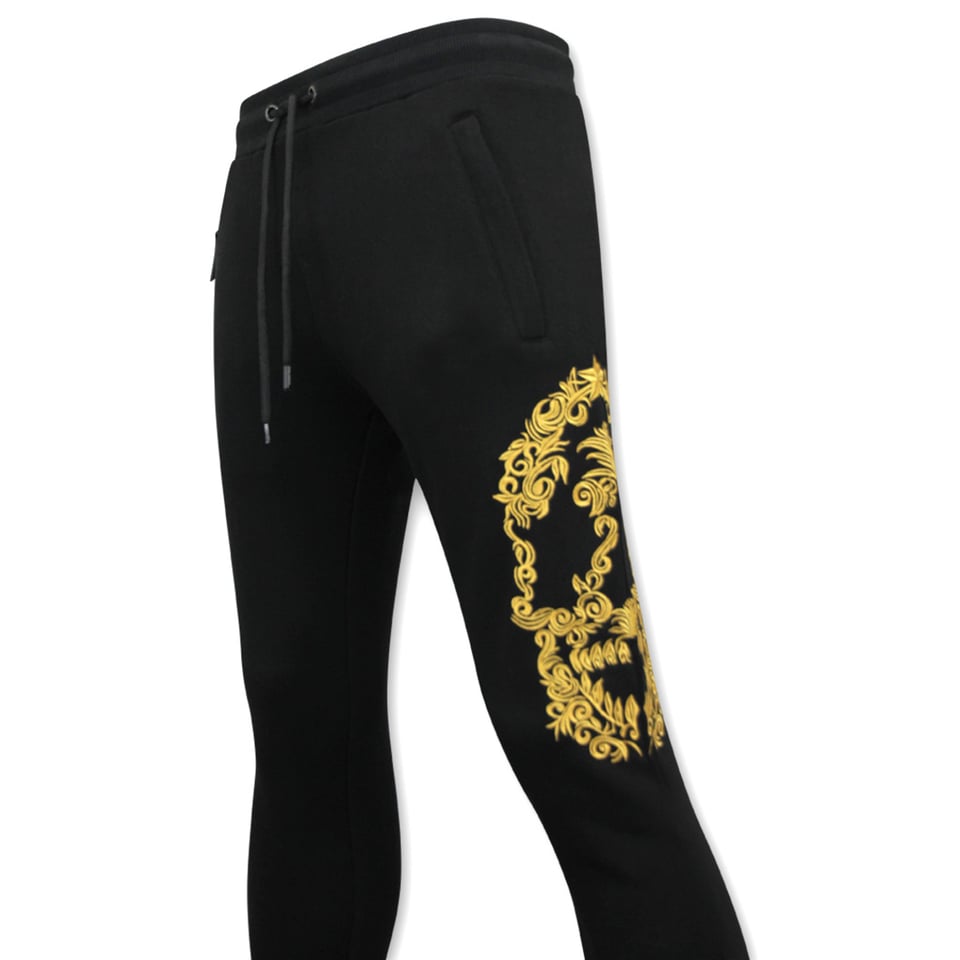 Exclusieve Joggingpak Heren - Skull Embroidery - Zwart