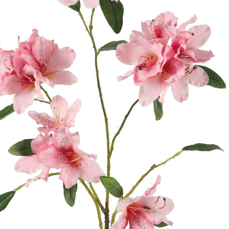 Kunstbloem Rhododendron Roze Tak 94cm