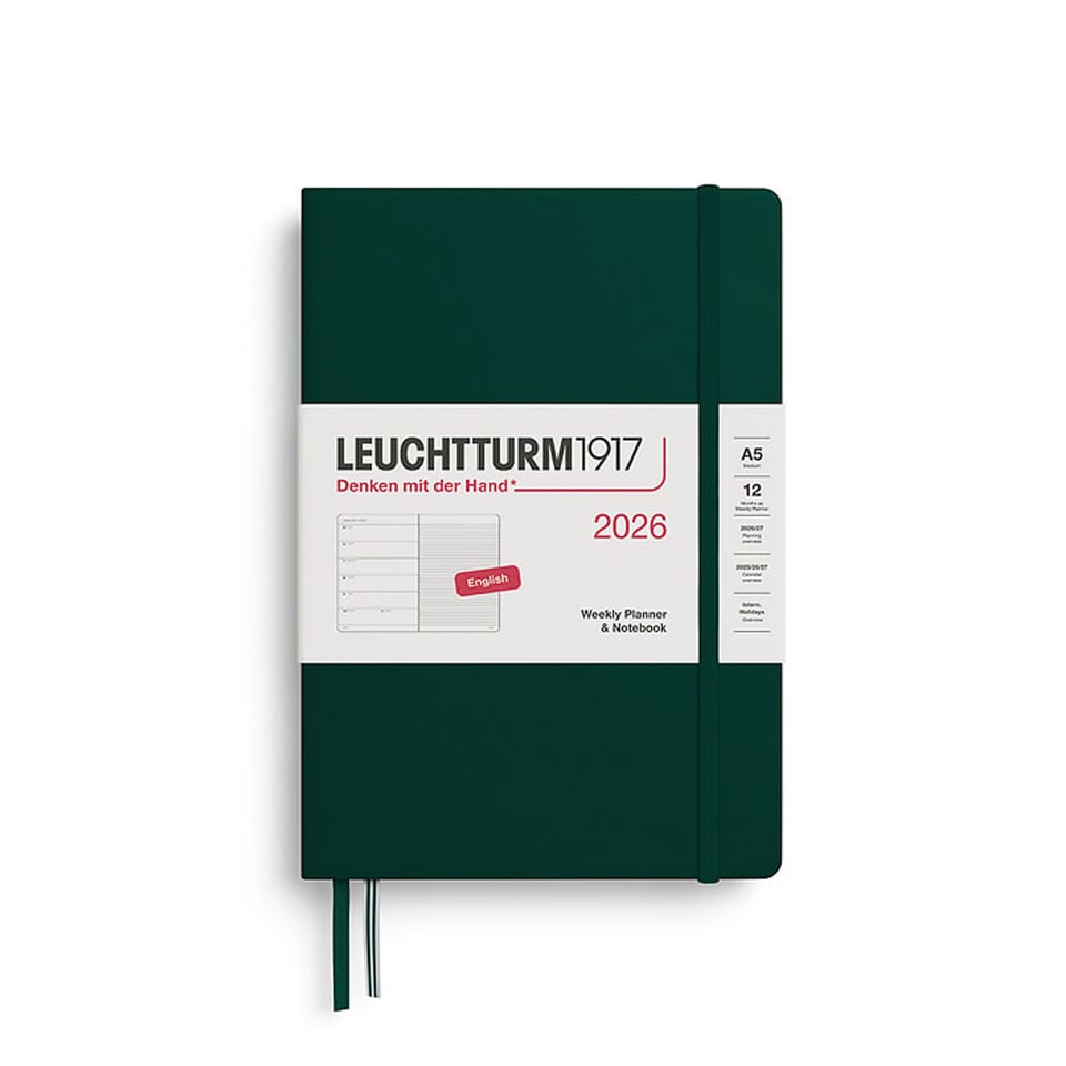 2026 Weekly Planner & Notebook 12 Months Medium A5