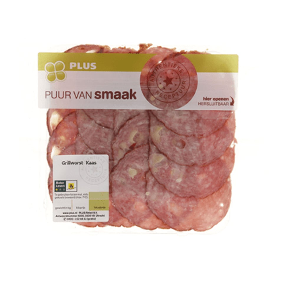 PLUS Puur Van Smaak Grillworst Met Kaas