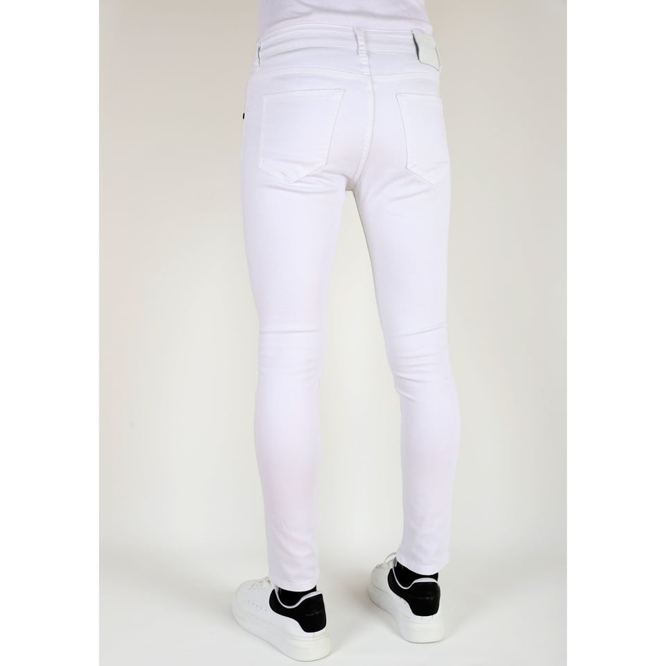 Nette Witte Heren Slim Fit Spijkerbroek Met Stretch -DP106