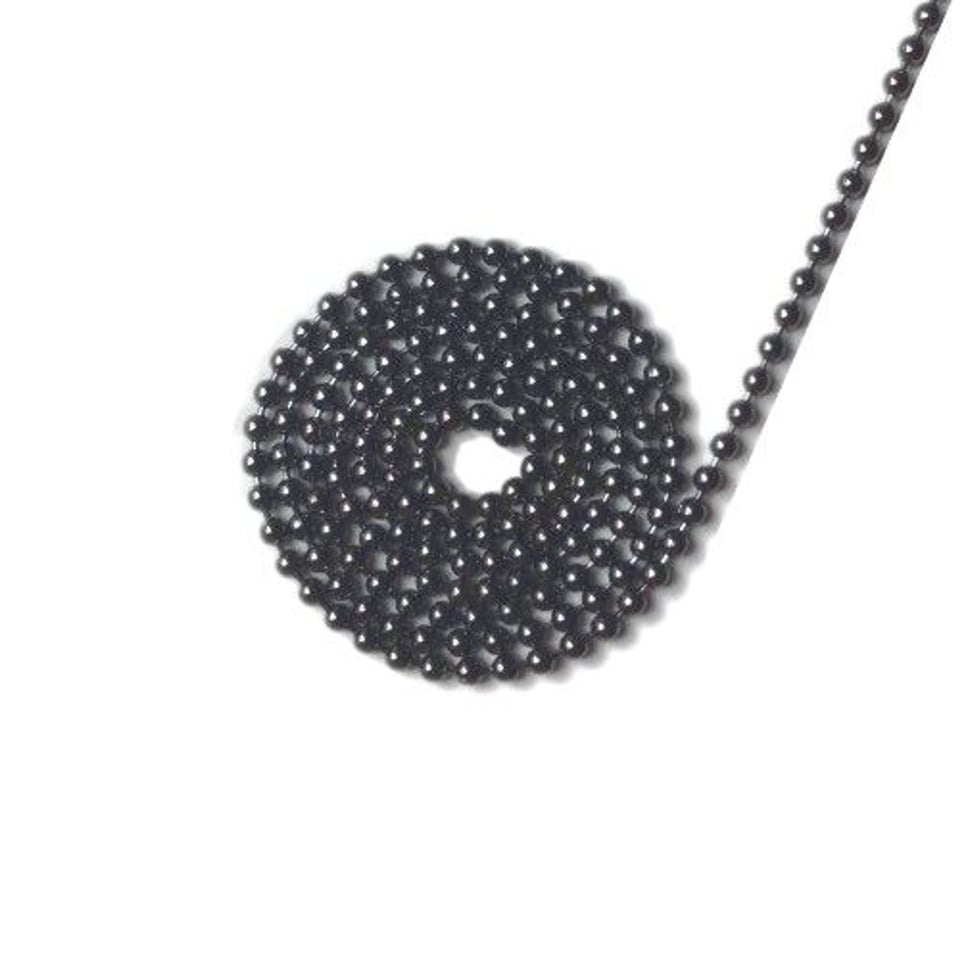 Ball Chain Antraciet Zilver 1,2 Mm
