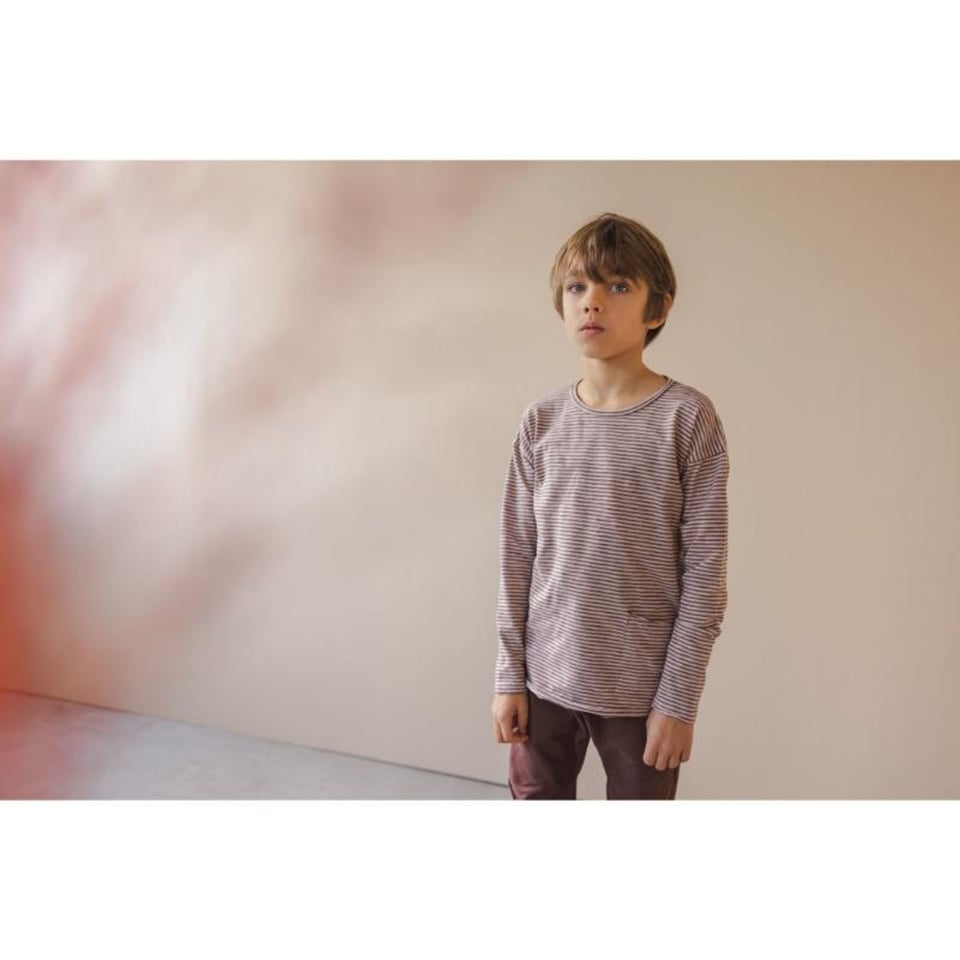 Phil & Phae Raglan Tee Chocolate Stripes