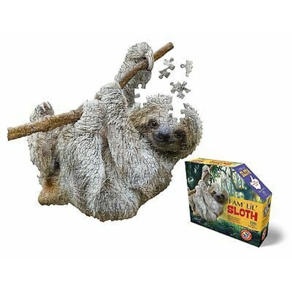 I Am Animal Shaped Jigsaw Puzzle Sloth 100 Pcs 10+