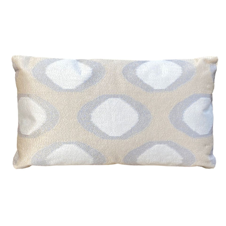 Sierkussen Dots Creme-Wit-Grijs 60x35cm