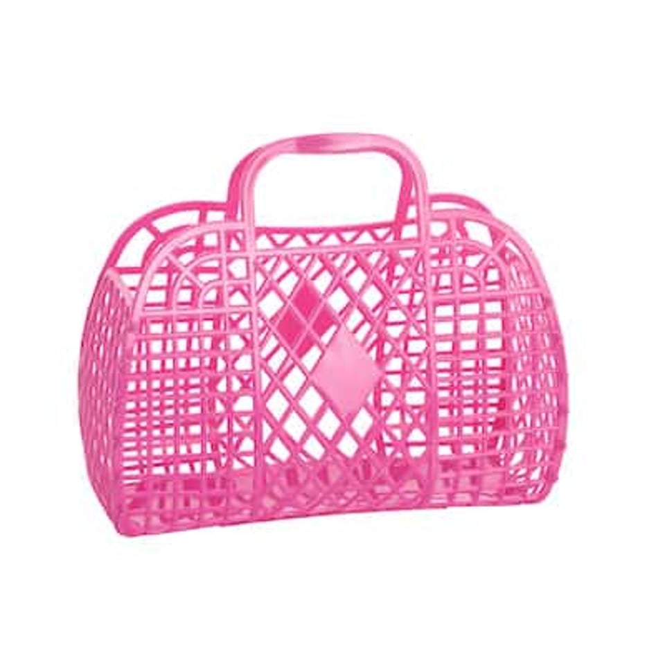 Sun Jellies Retro Basket Small Berry Pink