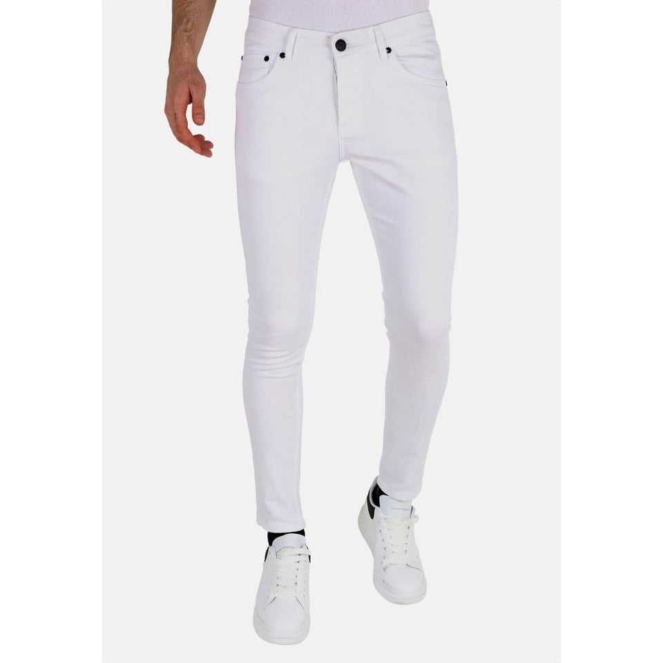 Nette Witte Heren Slim Fit Spijkerbroek Met Stretch -DP106