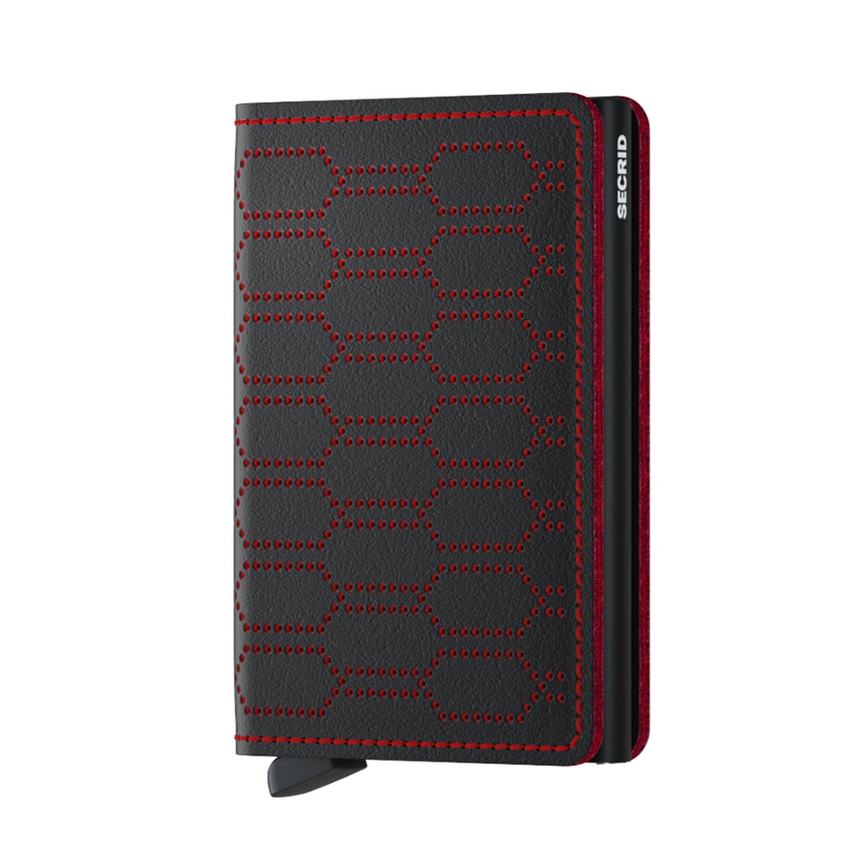 Secrid Slimwallet perforated fuel black - red