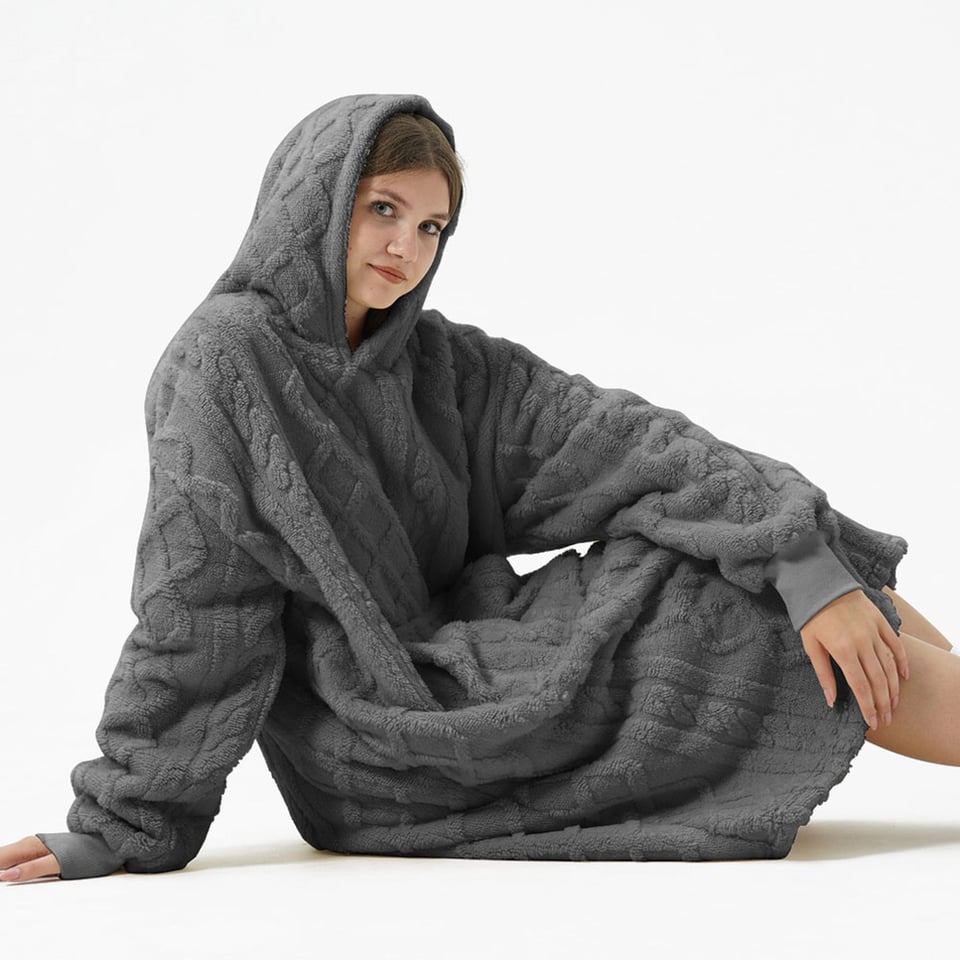Huis Onesie Sophie Hoodie en Deken XL Charcoal