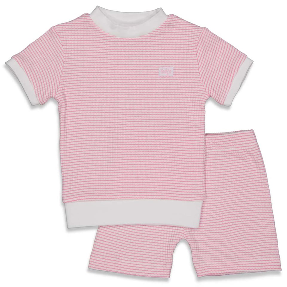 Feetje Wafel Pyjama Kort Pink Maat 62