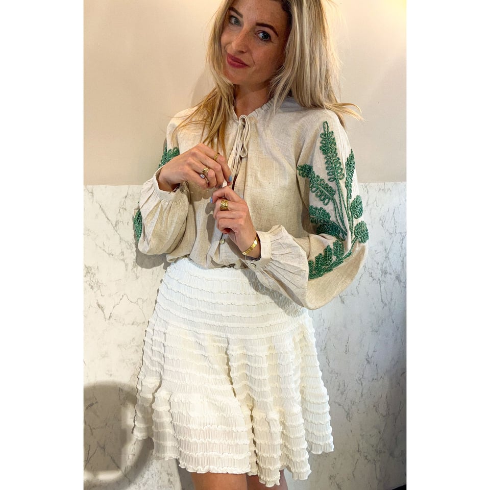 Flora Cream Copines skirt - OneSize - OneSize maat
