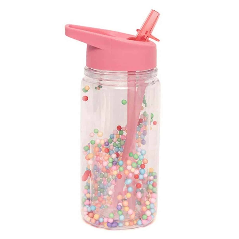 Petit Monkey Drinking Bottle Macaron Pops Peony Pink