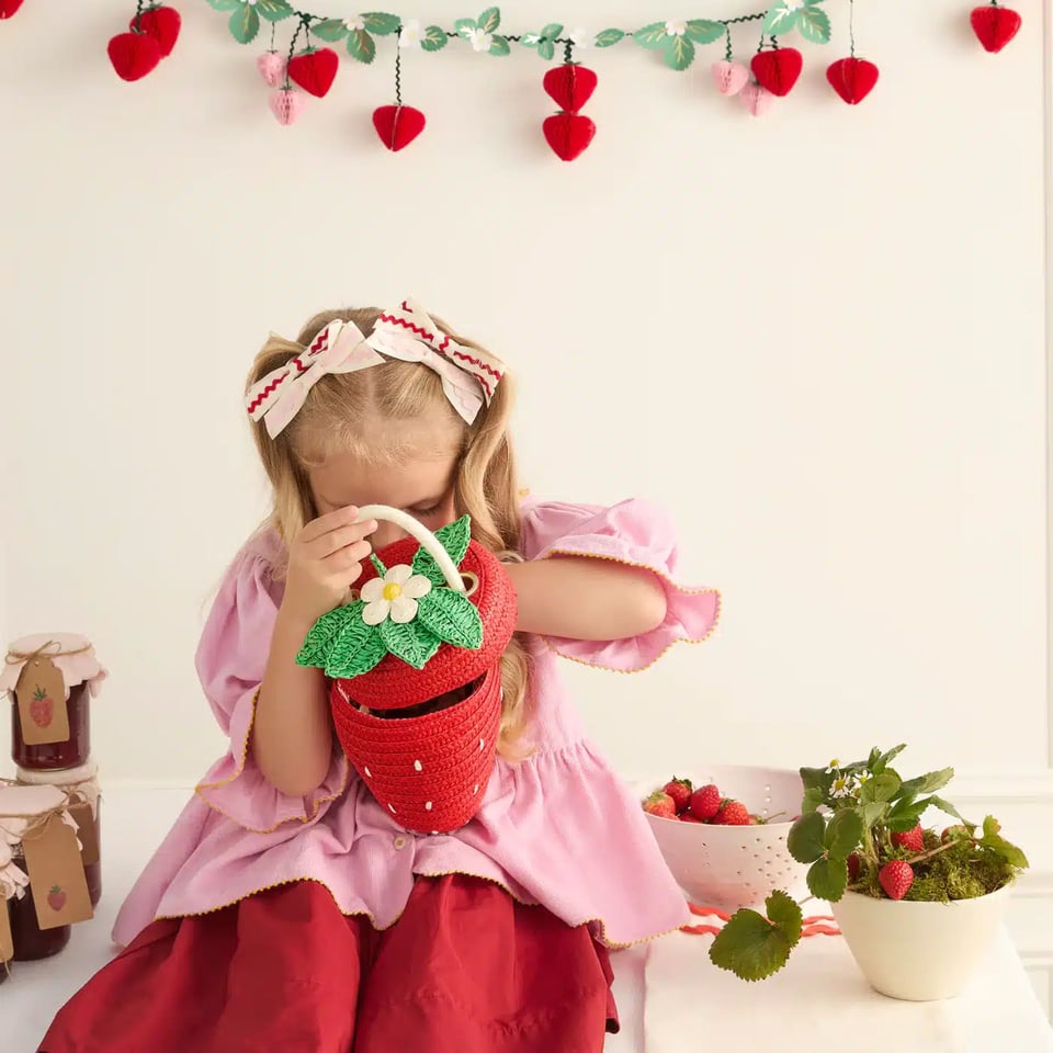 Meri Meri Strawberry Basket Bag