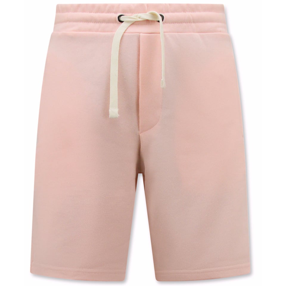 Hoodie Heren Met Rits - Jogging Shorts Heren - SET - Pink