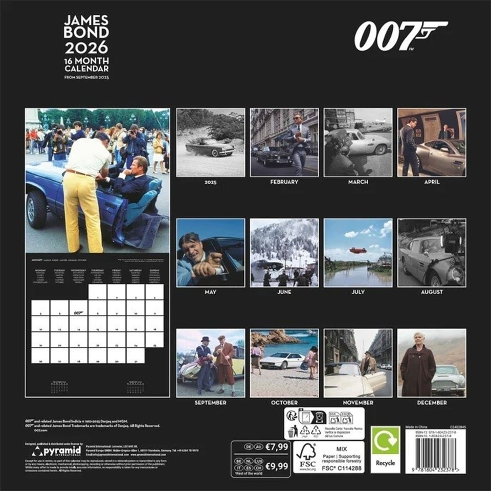James Bond Kalender 2026 - 007