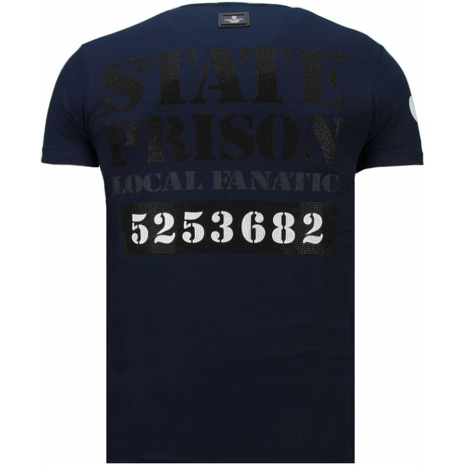 State Prison - Rhinestone T-Shirt - Navy