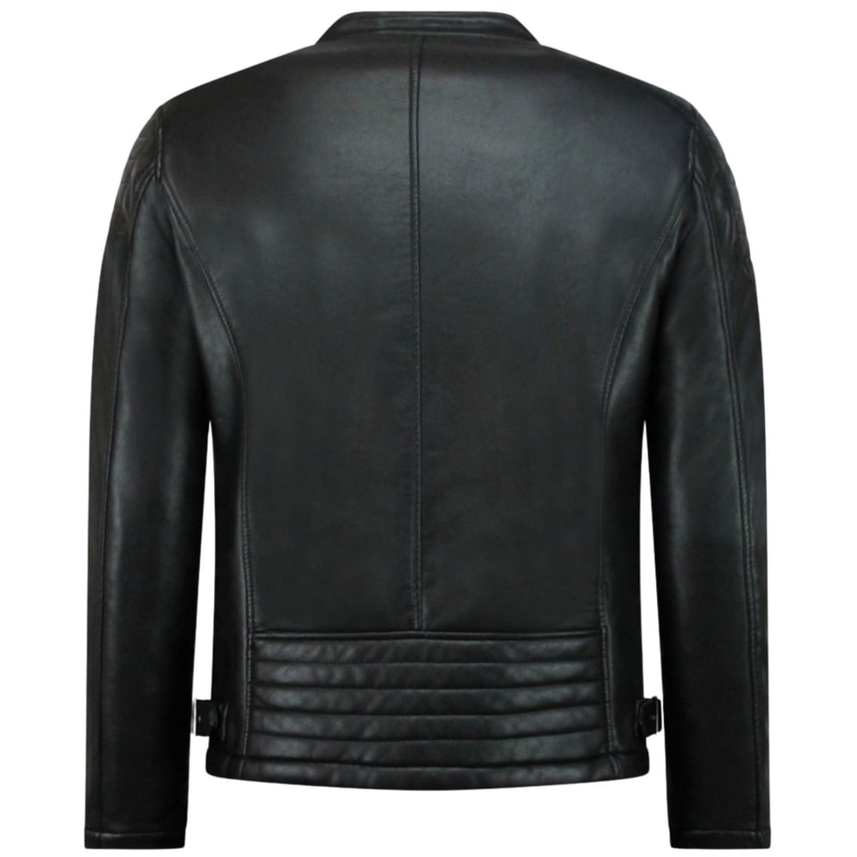 Imitatie Leren Jas Heren - Biker Jack - Zwart