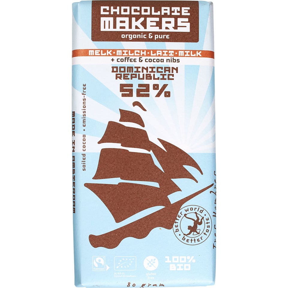 Donkere Melkchocolade 52% Tres Hombres