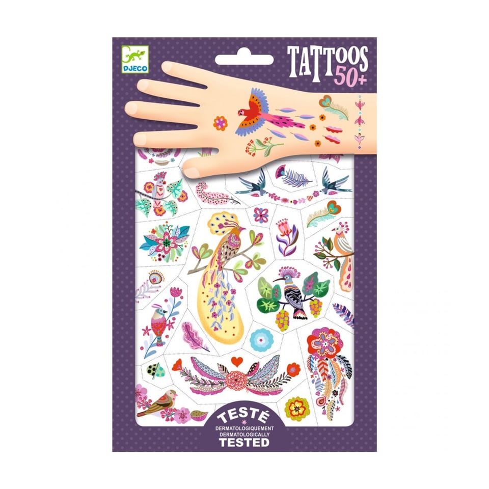 Djeco Tattoos Bright Birds DJ9615