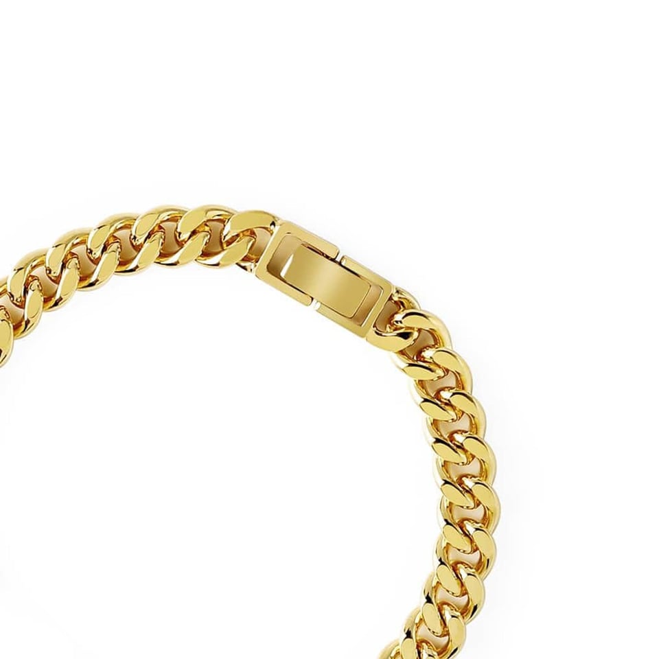Gold Plated Curb Chain Bracelet - Brass / Gold Plated
