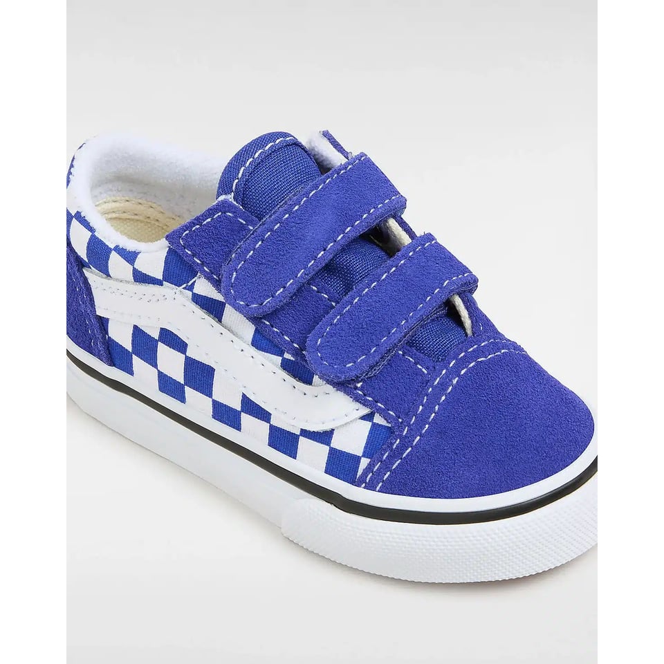 Vans Old Skool Checkerboard Peuterschoenen Blauw