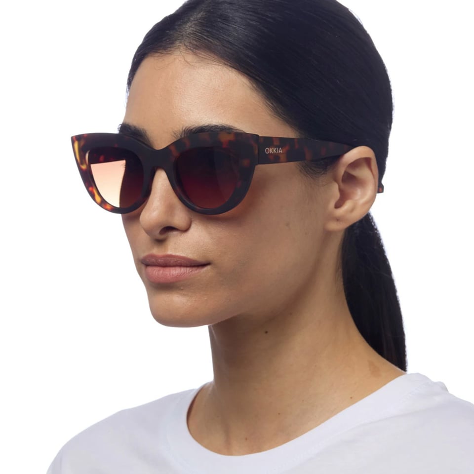 Zonnebril CLAUDIA Big Cat-Eye Classic Havana OK013-CH