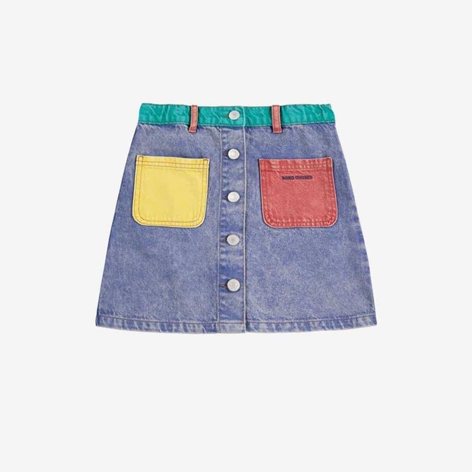 Bobo Choses Color Block Denim Skirt