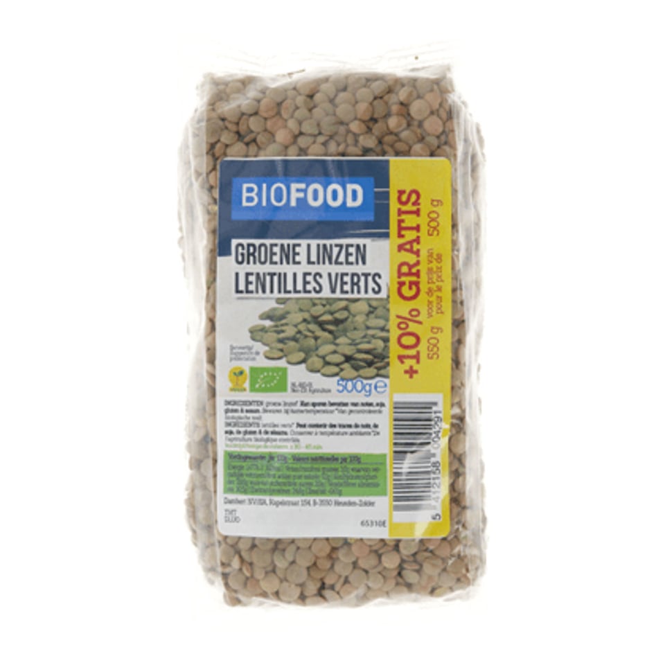 Damhert Biofood Groene Linzen Bio