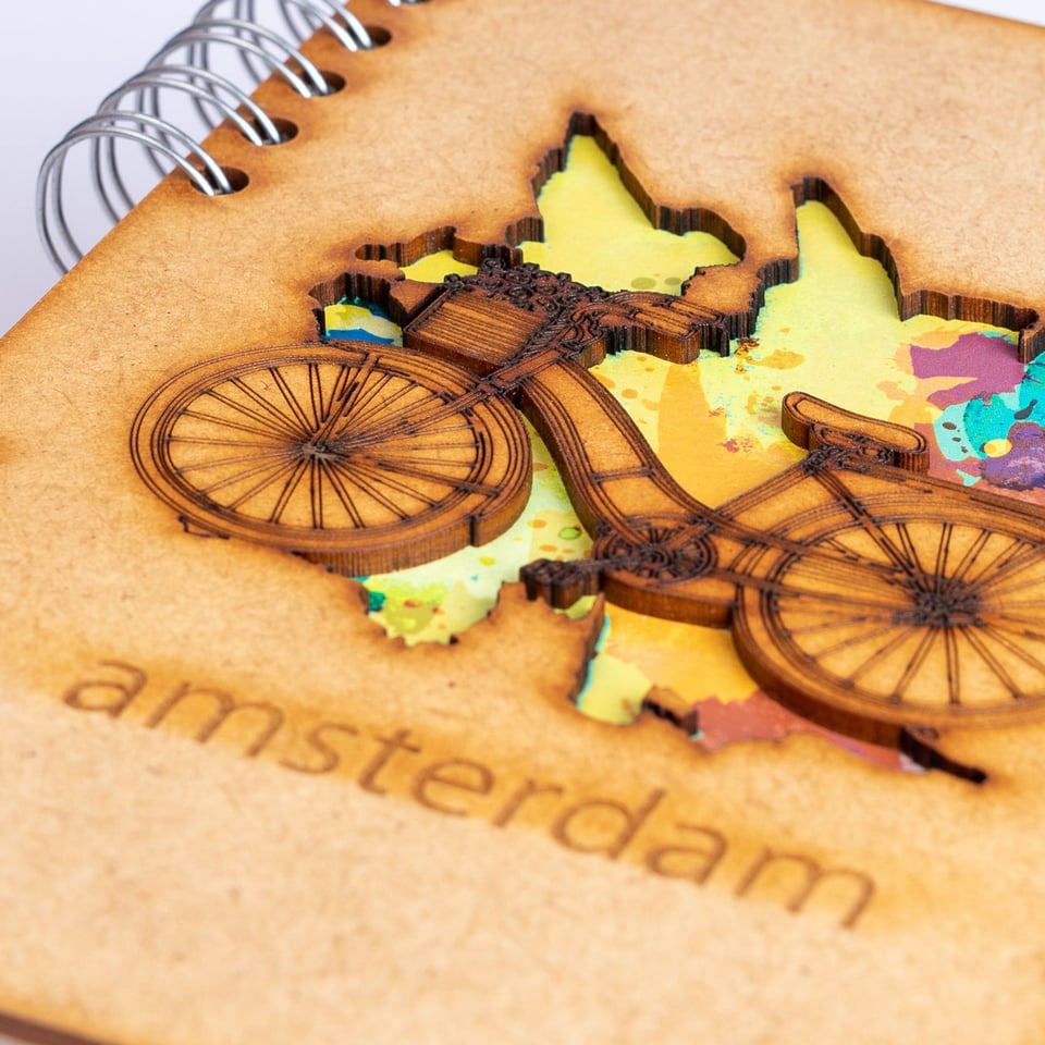 Sustainable 2023-2024 agenda - recycled paper - Amsterdam Bike - Dutch/English
