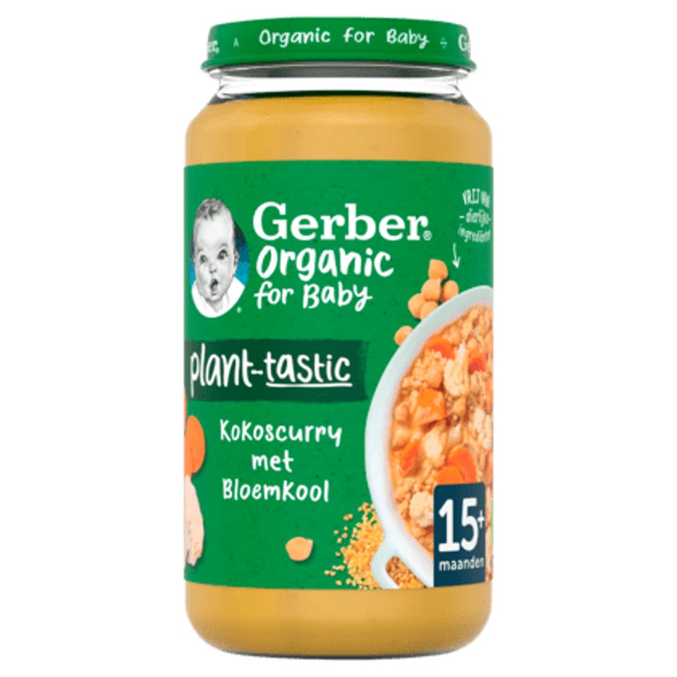 Gerber Organic Kocos Curry Met Bloemkool 15+