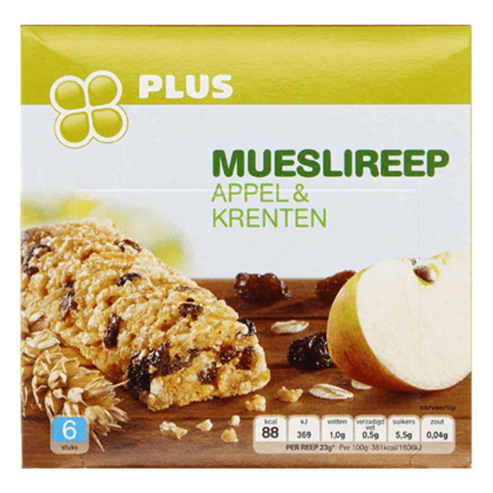 PLUS Mueslireep Appel en Krenten