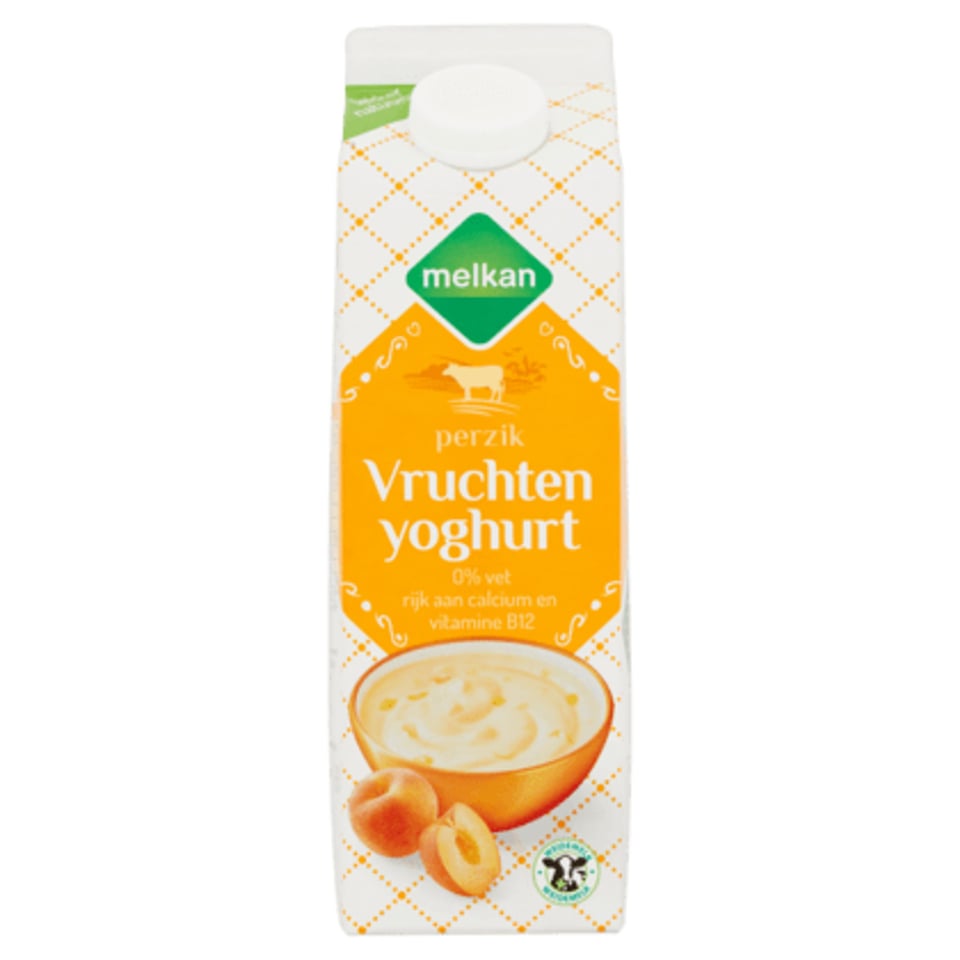 Melkan Magere Vruchtenyoghurt Perzik