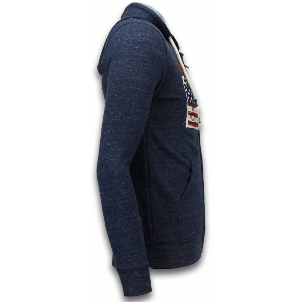 Casual Vest - Embroidery American Heritage - Blauw